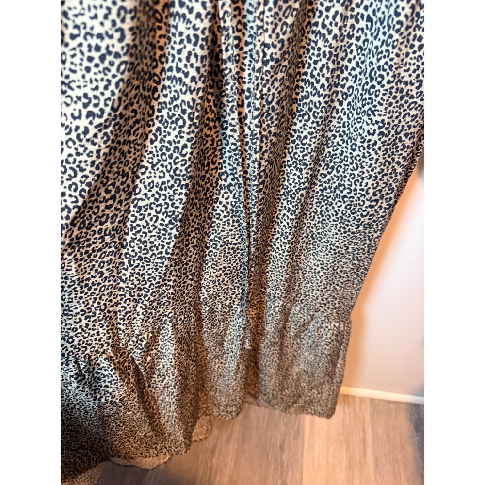 NWOT A new day Tan Leopard Print Maxi Dress - Picture 7 of 9